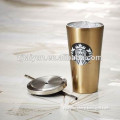 Double wall stainless steel tumbler with straw